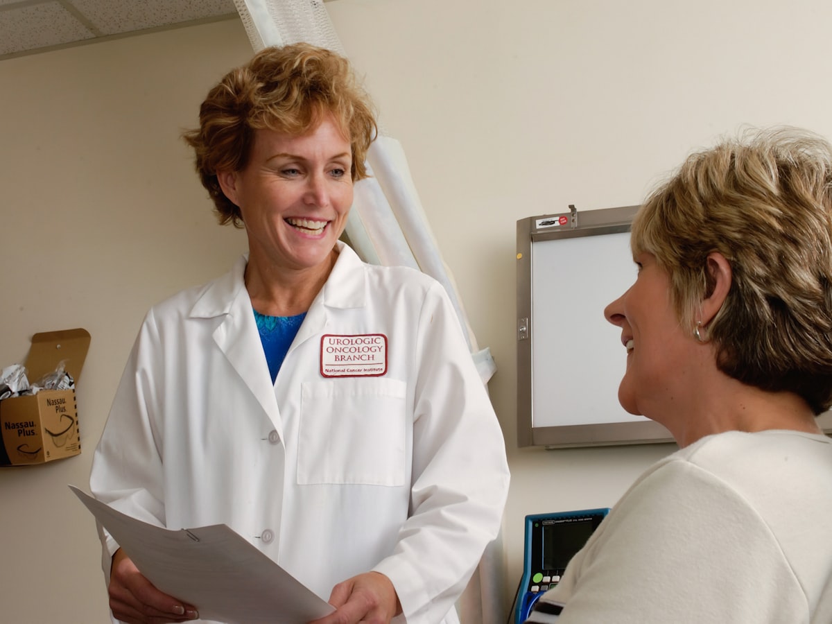 Physician meeting with a patient